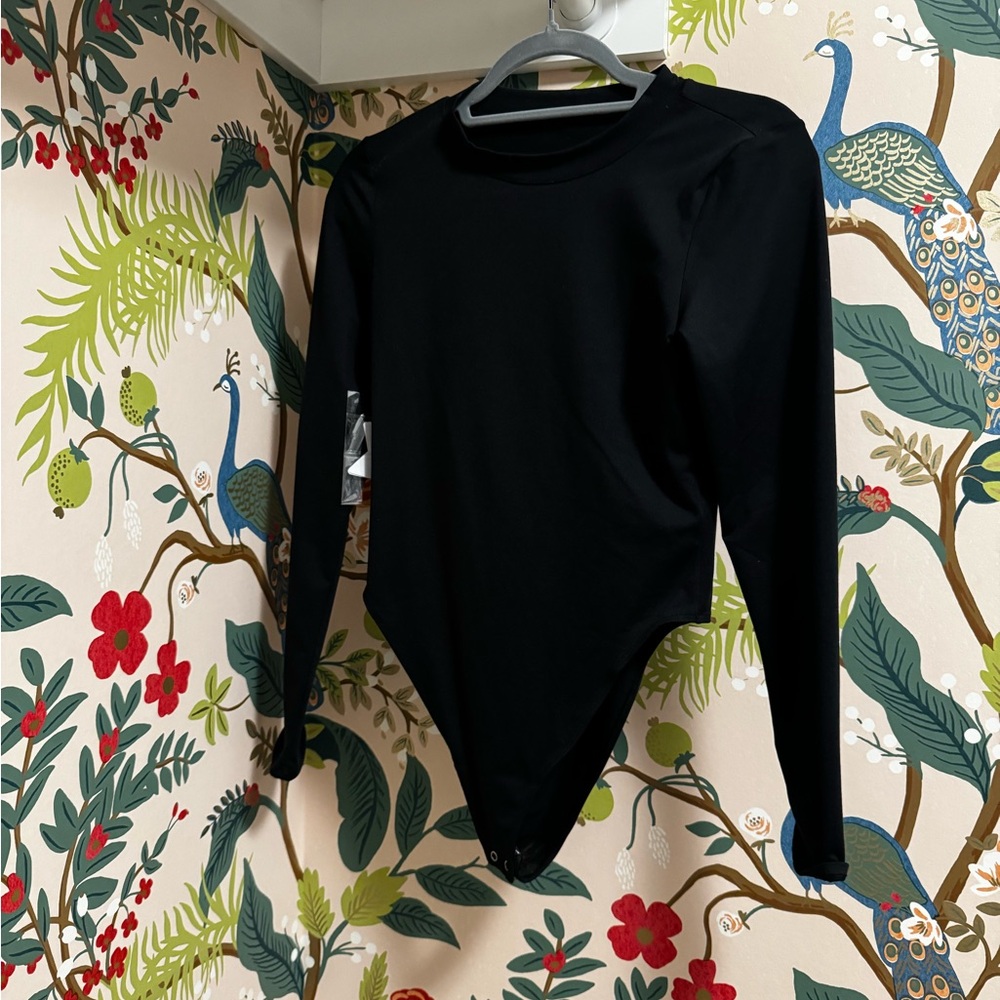 Good American Classic Crewneck Black Bodysuit